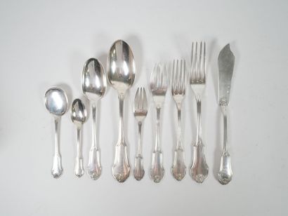 An important Minerve hallmarked silver menagère...