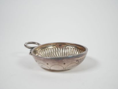 Silver wine stein, Minerve hallmark, gadrooned...