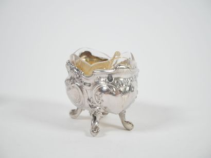 Set of four Minerve hallmarked silver salerons...