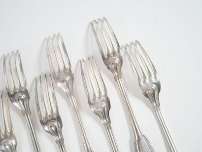 Part of a Minerve hallmarked silver menagère...