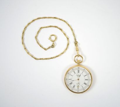 CUPILLARD. 
Gilt metal pocket watch, circular...