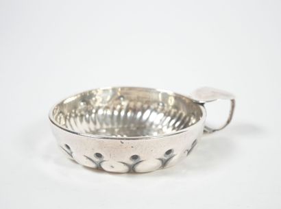 Silver wine stein with gadrooned decoration,...