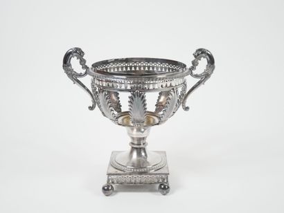Minerve hallmarked silver openwork jam holder...
