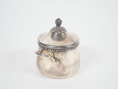 Silver covered sugar bowl, Minerve hallmark,...