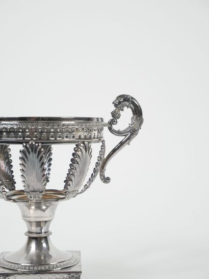 Minerve hallmarked silver openwork jam holder...