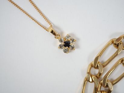 Lot of costume jewelry including two gilded...