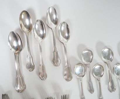 An important Minerve hallmarked silver menagère...
