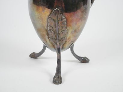 Silver ovoid pourer, Minerve hallmark, decorated...