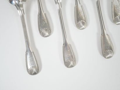 Part of a Minerve hallmarked silver menagère...