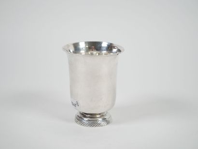 Silver tulip tumbler, Minerve hallmark, resting...