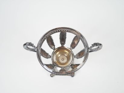 Minerve hallmarked silver openwork jam holder...
