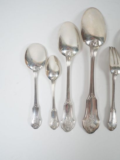 An important Minerve hallmarked silver menagère...