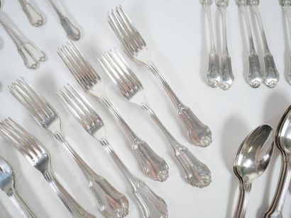An important Minerve hallmarked silver menagère...