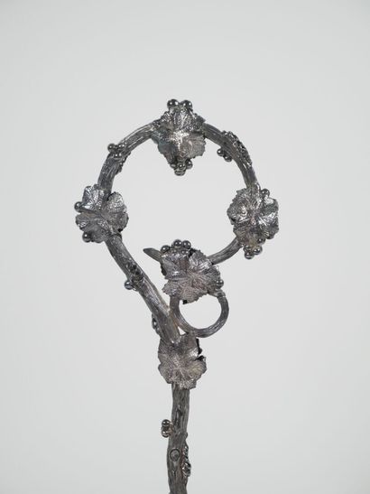 Silver oil and vinegar cruet, Minerve hallmark,...
