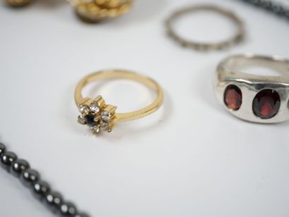 Lot of costume jewelry including two gilded...