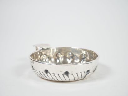 Silver wine stein with gadrooned decoration,...