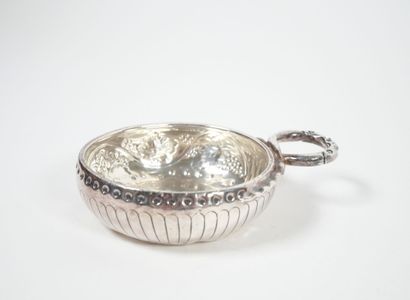 Silver wine stein, Minerve hallmark, decorated...