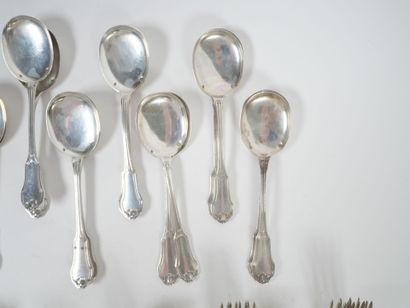 An important Minerve hallmarked silver menagère...