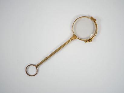 Pair of gilt silver lorgnons with stylized...