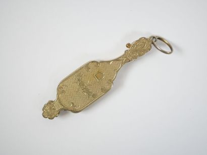 Pair of gilt silver lorgnons with chased...