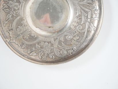 Silver cup and saucer, Minerve hallmark,...