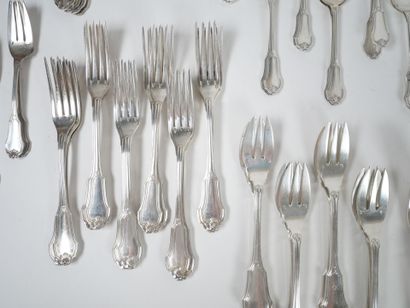 An important Minerve hallmarked silver menagère...