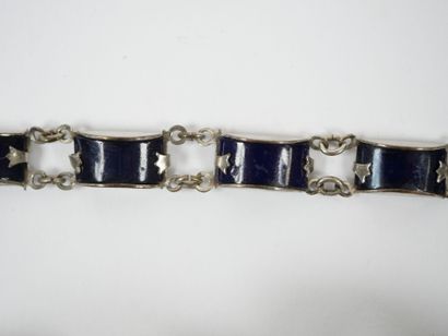 Lot of metal jewelry including two bracelets,...