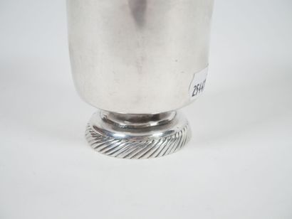 Silver tulip tumbler, Minerve hallmark, resting...