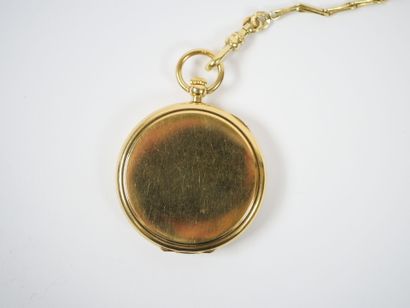CUPILLARD. 
Gilt metal pocket watch, circular...
