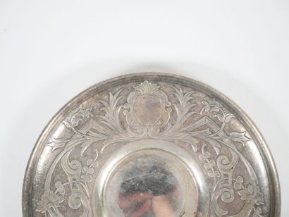 Silver cup and saucer, Minerve hallmark,...