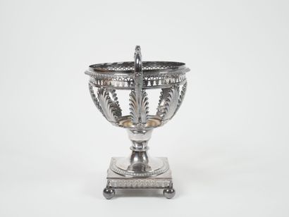 Minerve hallmarked silver openwork jam holder...