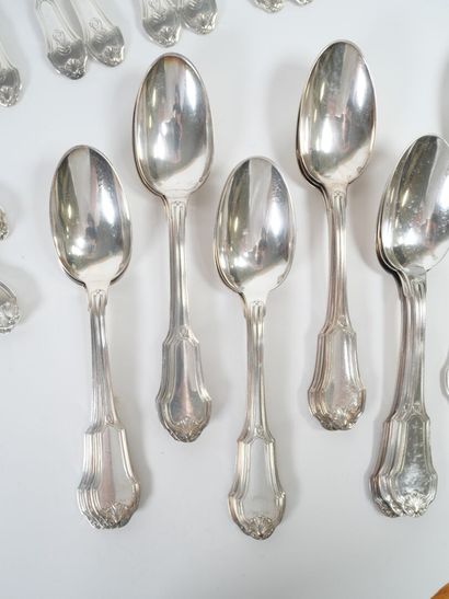 An important Minerve hallmarked silver menagère...