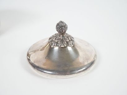 Silver covered sugar bowl, Minerve hallmark,...