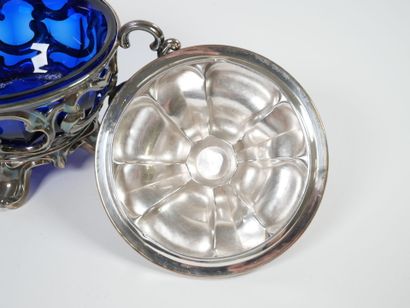 Large openwork silver sugar bowl, Minerve...