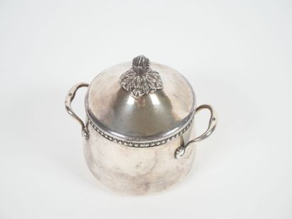 Silver covered sugar bowl, Minerve hallmark,...