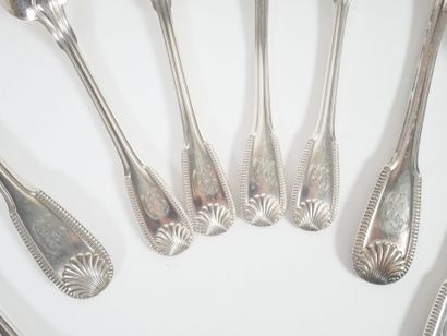 Part of a Minerve hallmarked silver menagère...