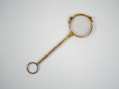 Pair of gilt silver lorgnons with stylized...