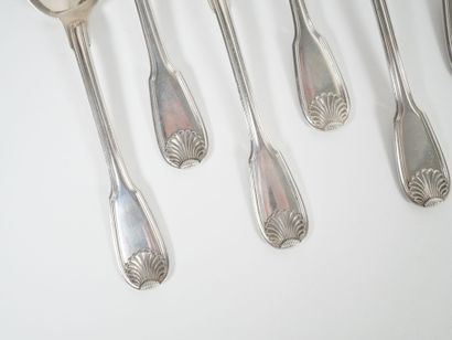 Part of a Minerve hallmarked silver menagère...