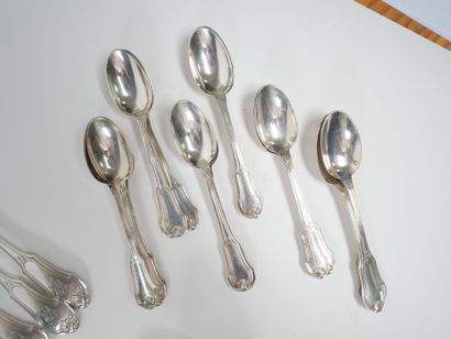 An important Minerve hallmarked silver menagère...