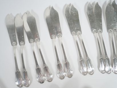 An important Minerve hallmarked silver menagère...