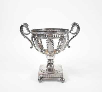 Minerve hallmarked silver openwork jam holder...
