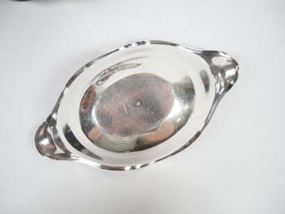 Sauce boat on its fixed silver display stand,...