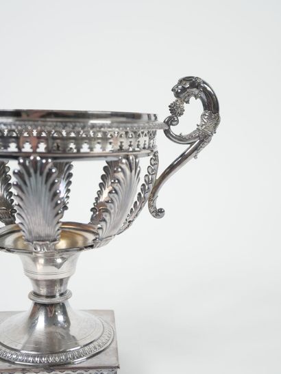 Minerve hallmarked silver openwork jam holder...