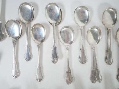 An important Minerve hallmarked silver menagère...