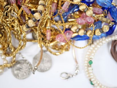 Lot of costume jewelry including necklaces,...