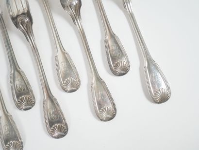 Part of a Minerve hallmarked silver menagère...