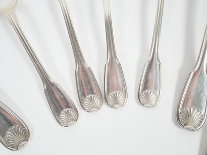 Part of a Minerve hallmarked silver menagère...