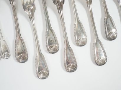 Part of a Minerve hallmarked silver menagère...