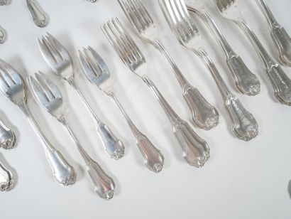 An important Minerve hallmarked silver menagère...
