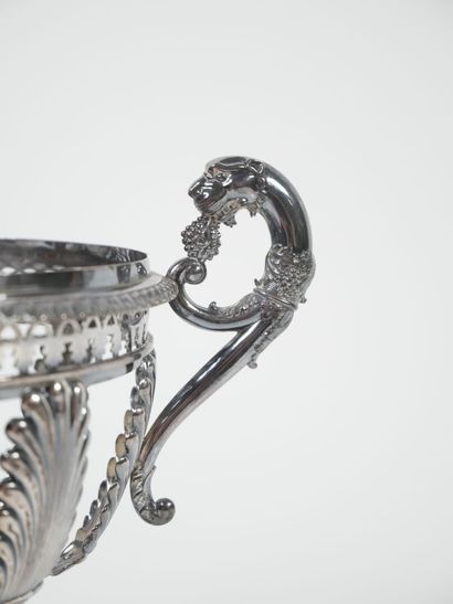 Minerve hallmarked silver openwork jam holder...
